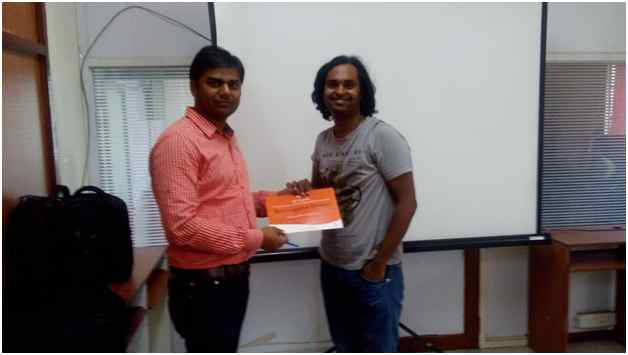 Prize given by Rahul Saxena